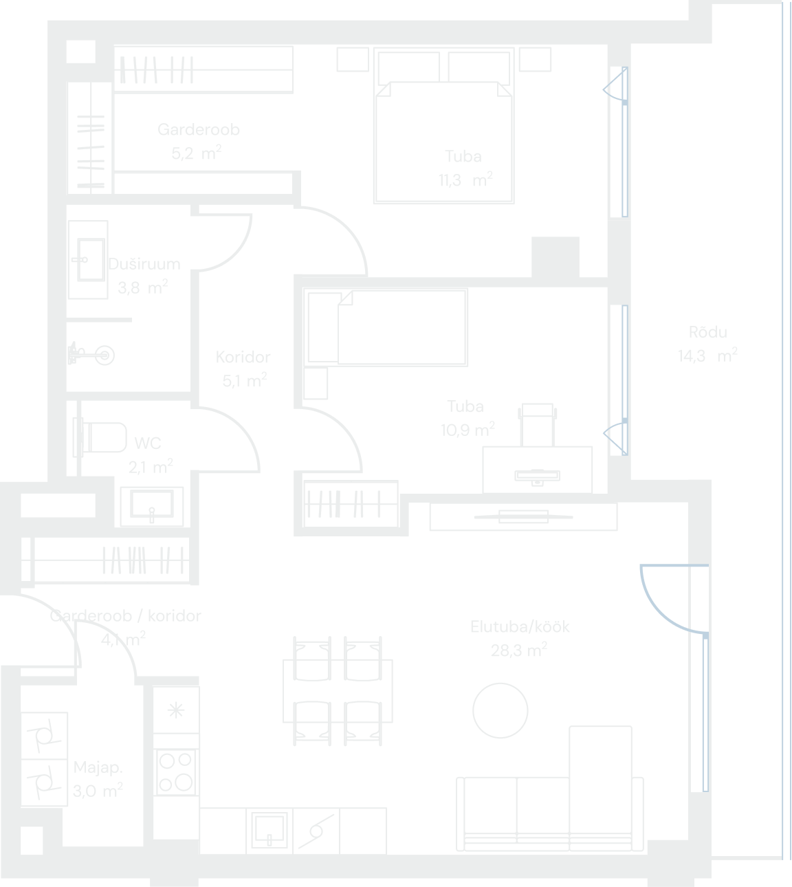 Korteri plaan  A