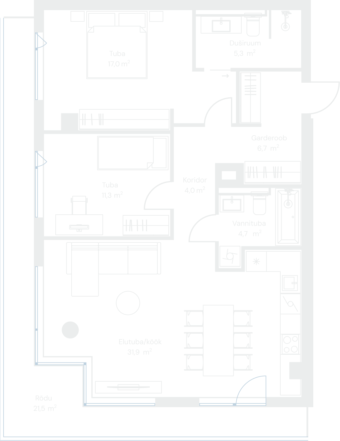 Korteri plaan  A