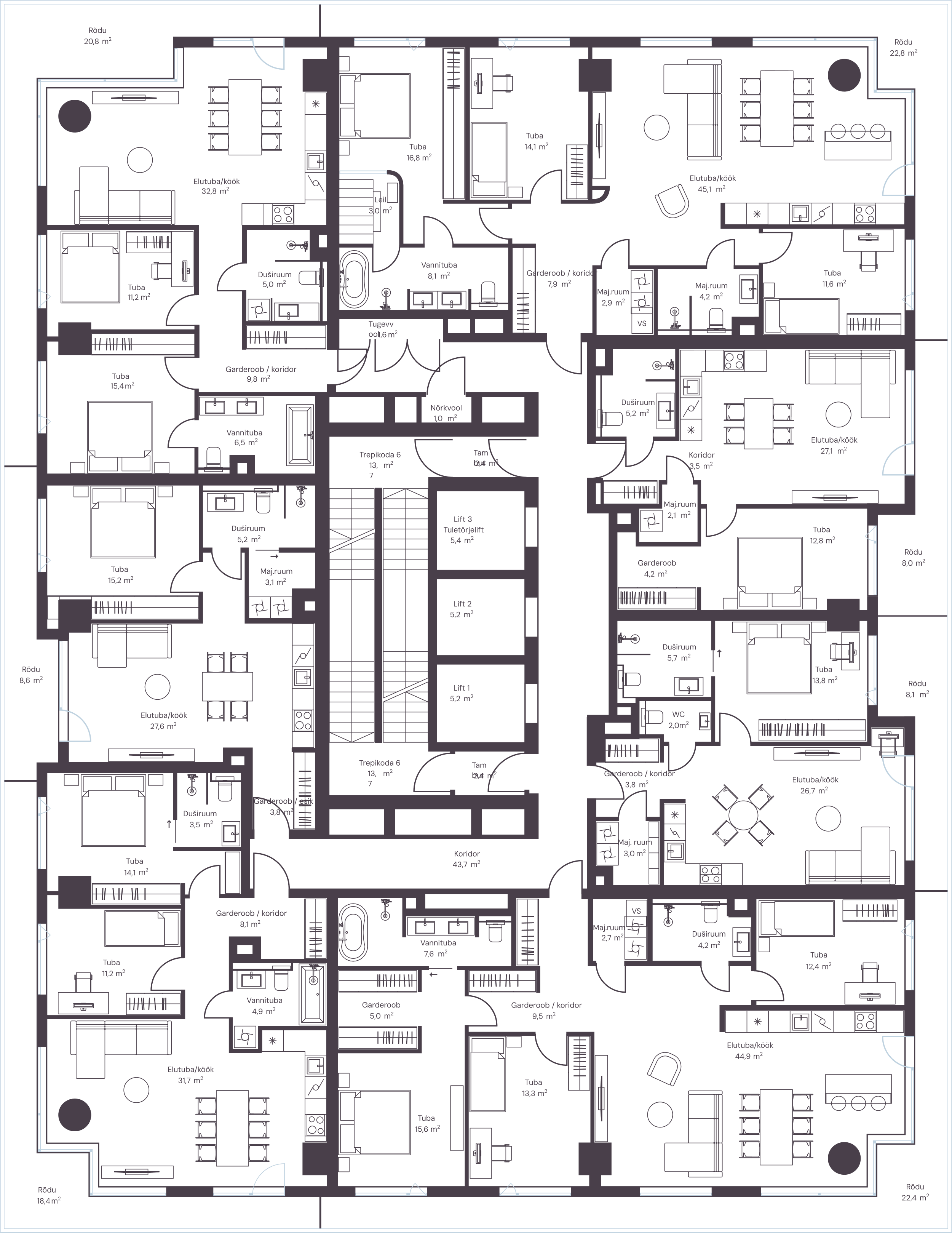 Floor plan for floor: 13