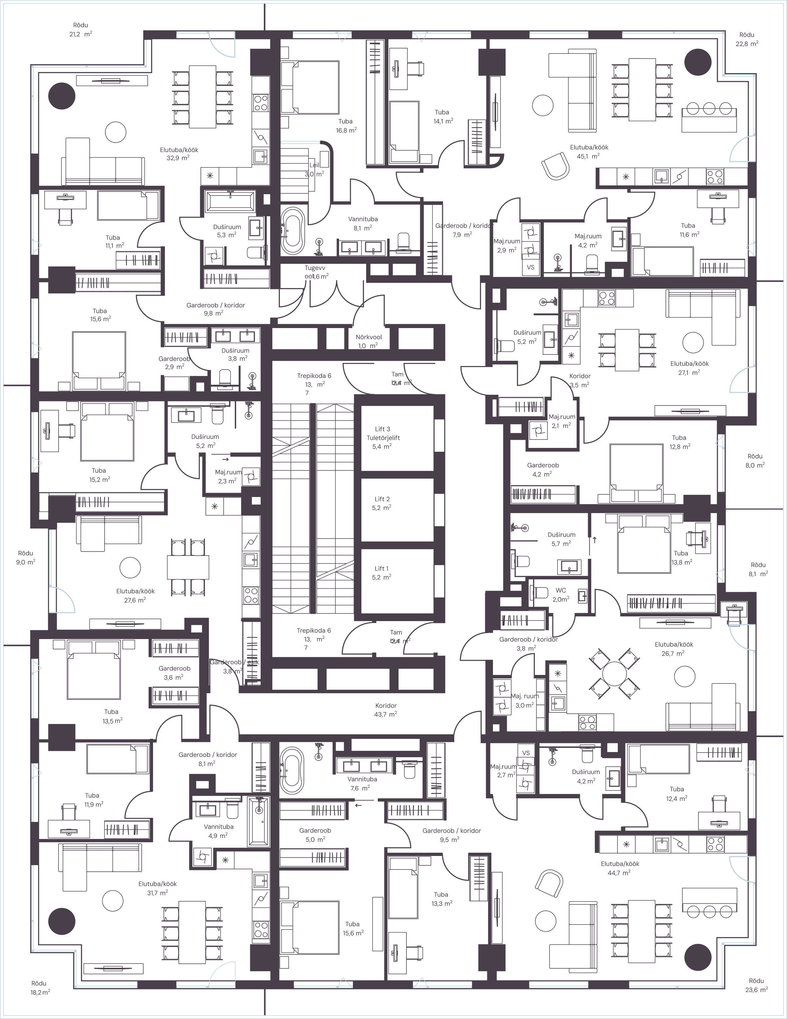 Floor plan for floor: 16