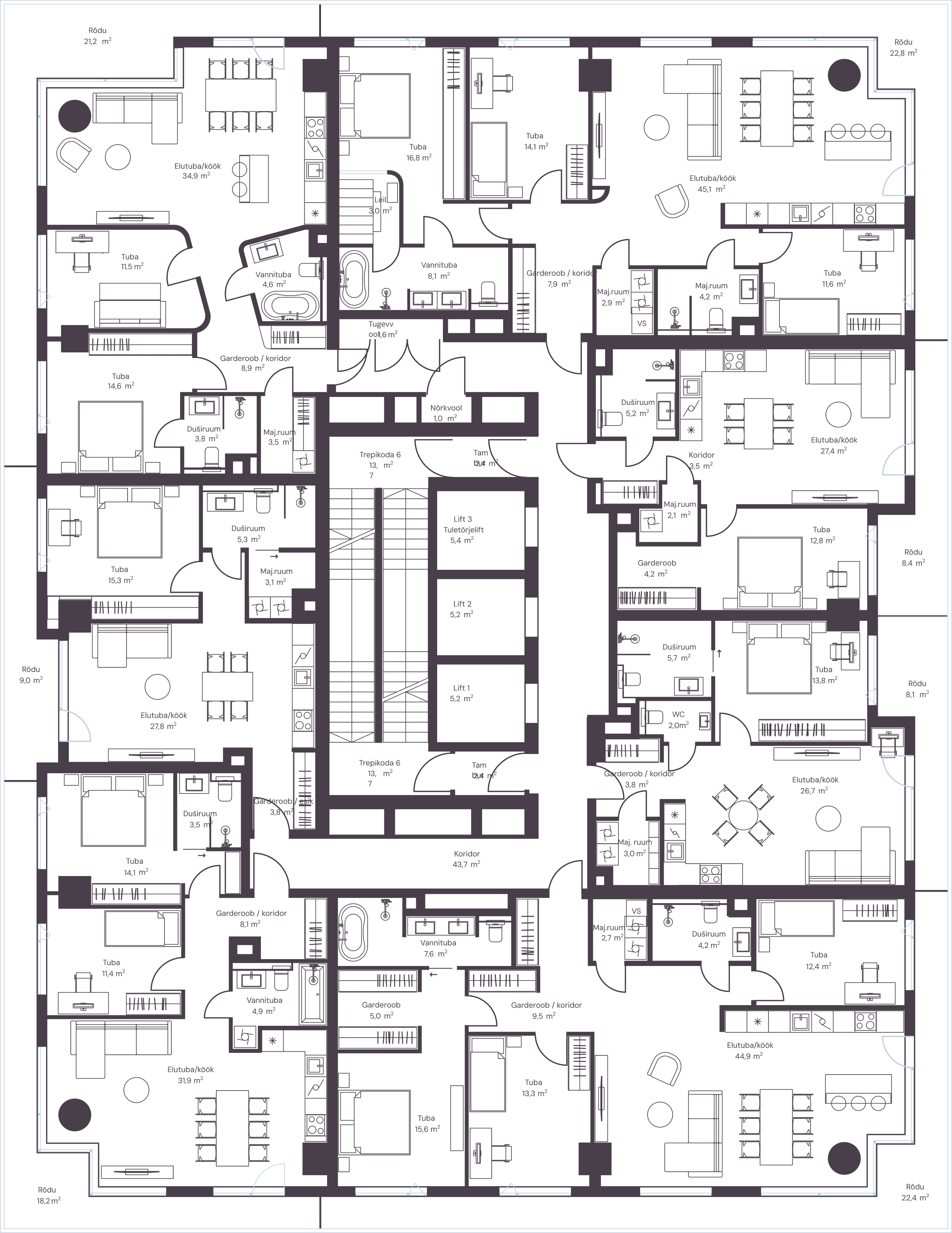 Floor plan for floor: 18