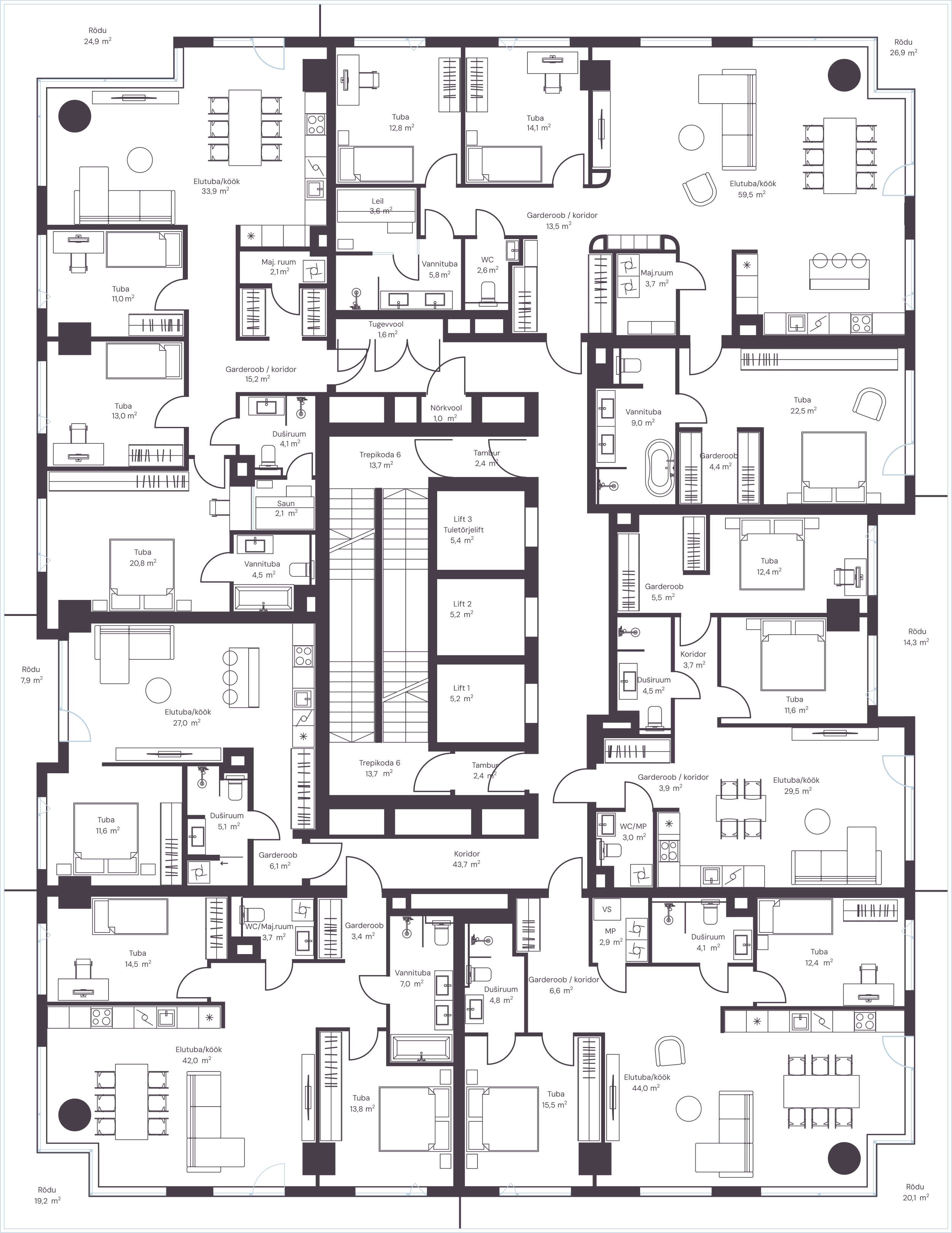 Floor plan for floor: 19