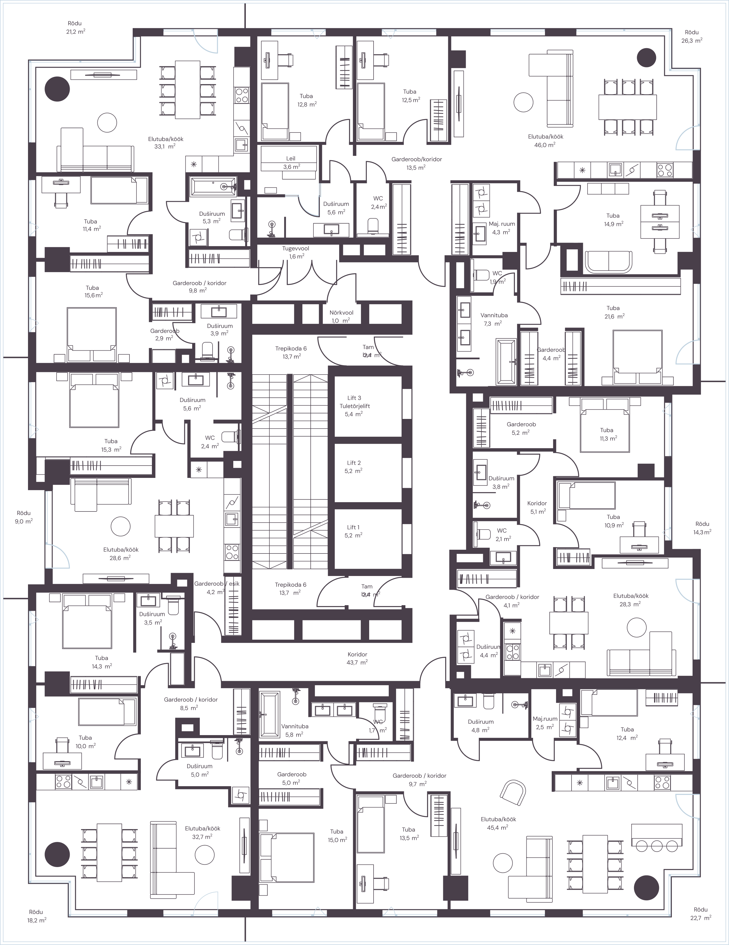 Floor plan for floor: 20